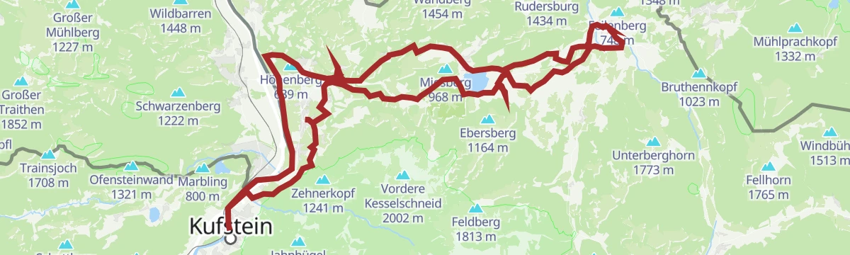 Route map: Kaiserweis Genussradrunde Kufstein- Kössen
